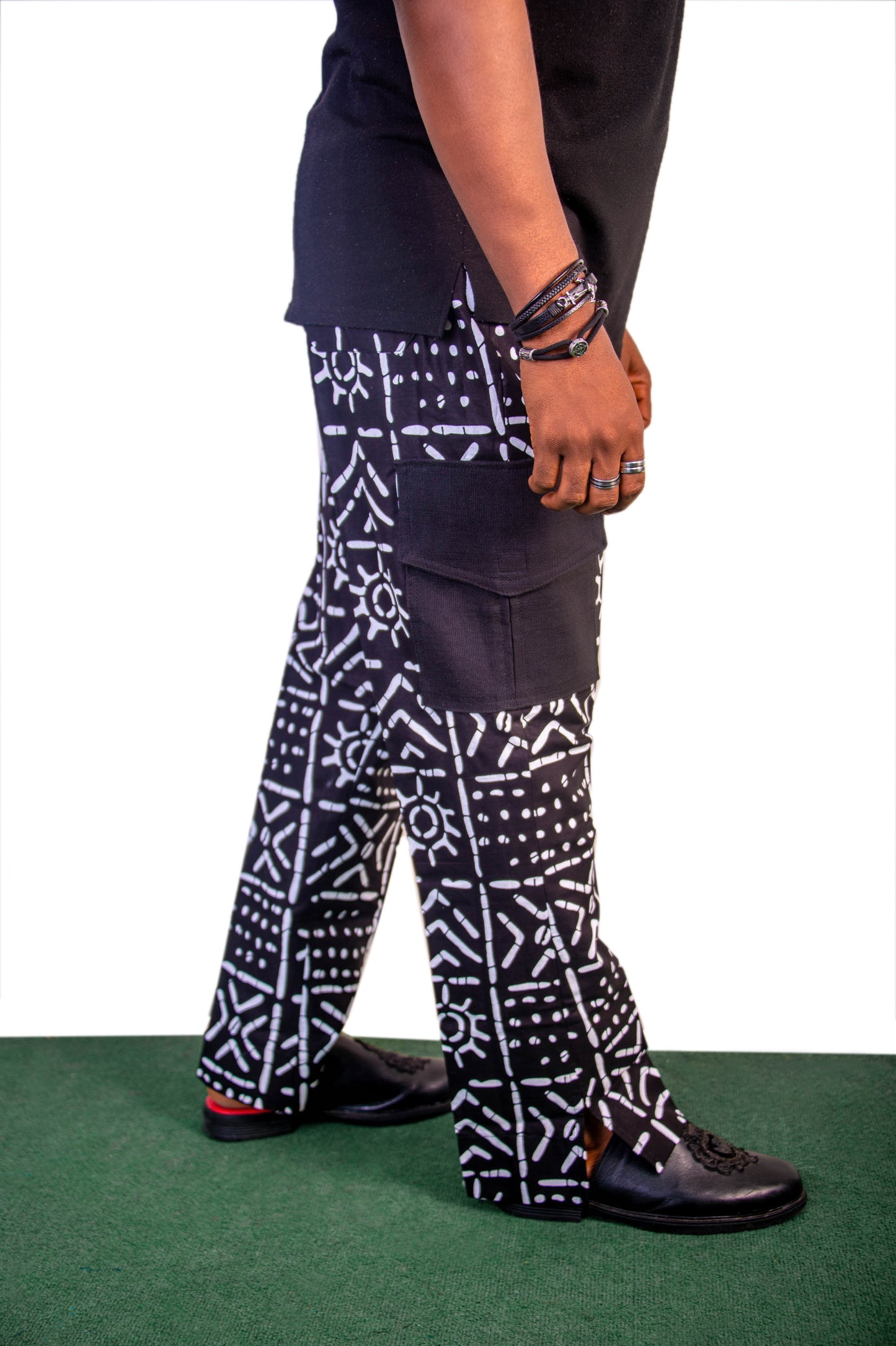 Bold Black Print Ankara Pants