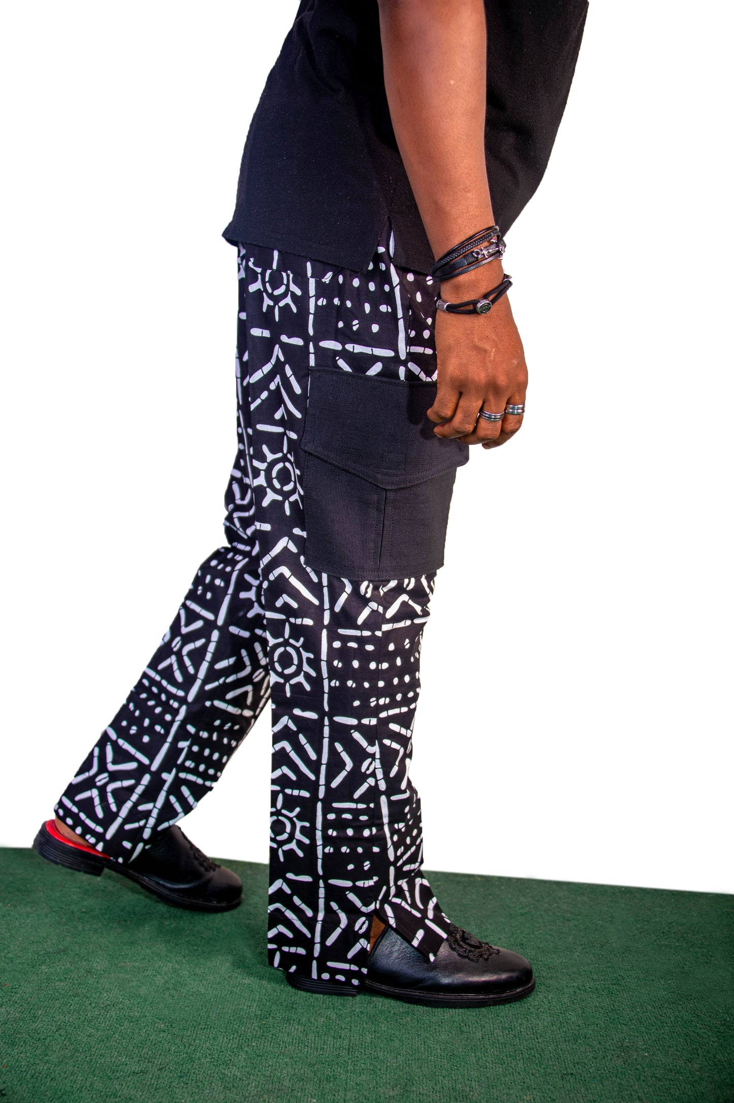 Bold Black Print Ankara Pants
