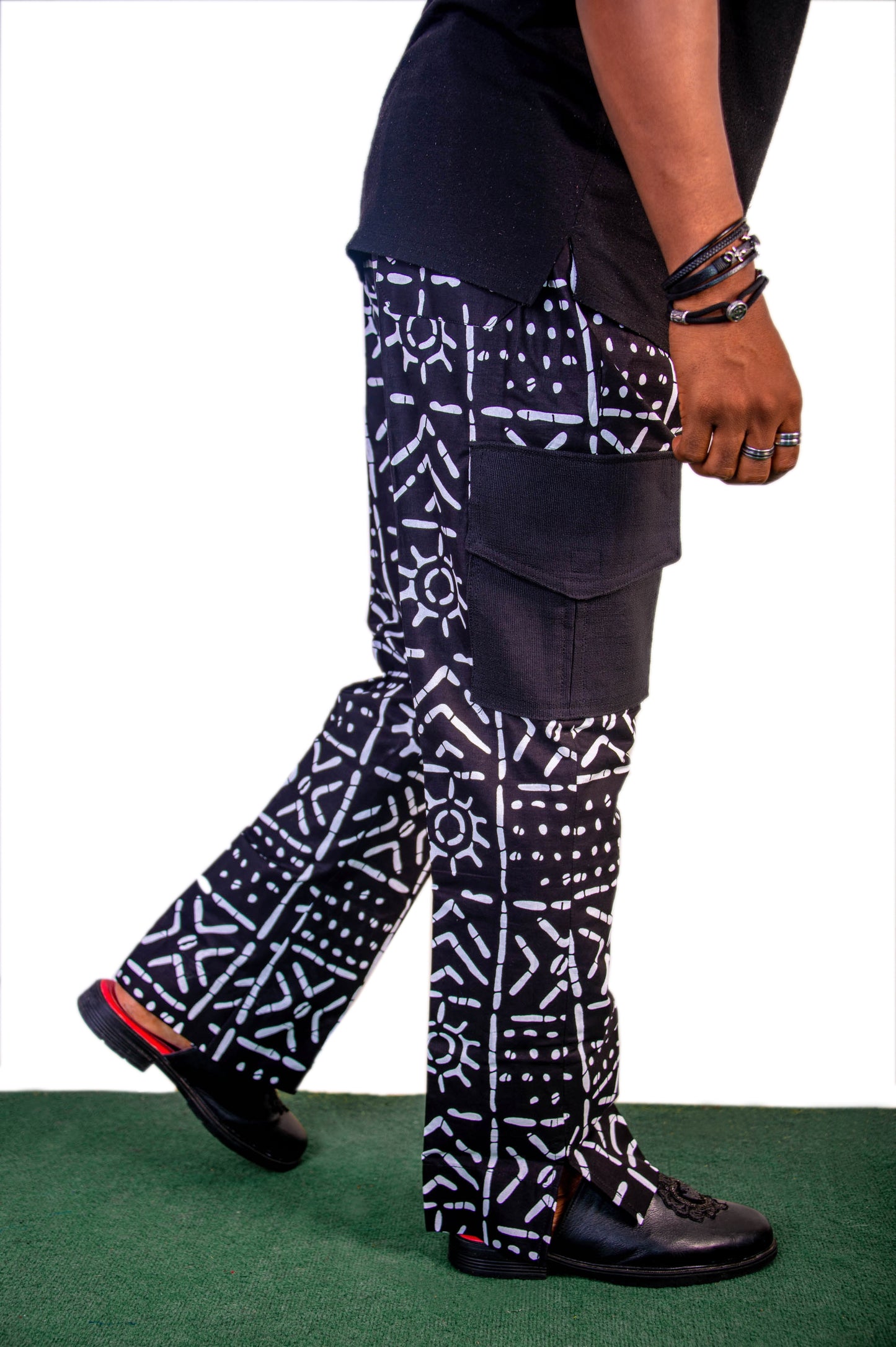 Bold Black Print Ankara Pants