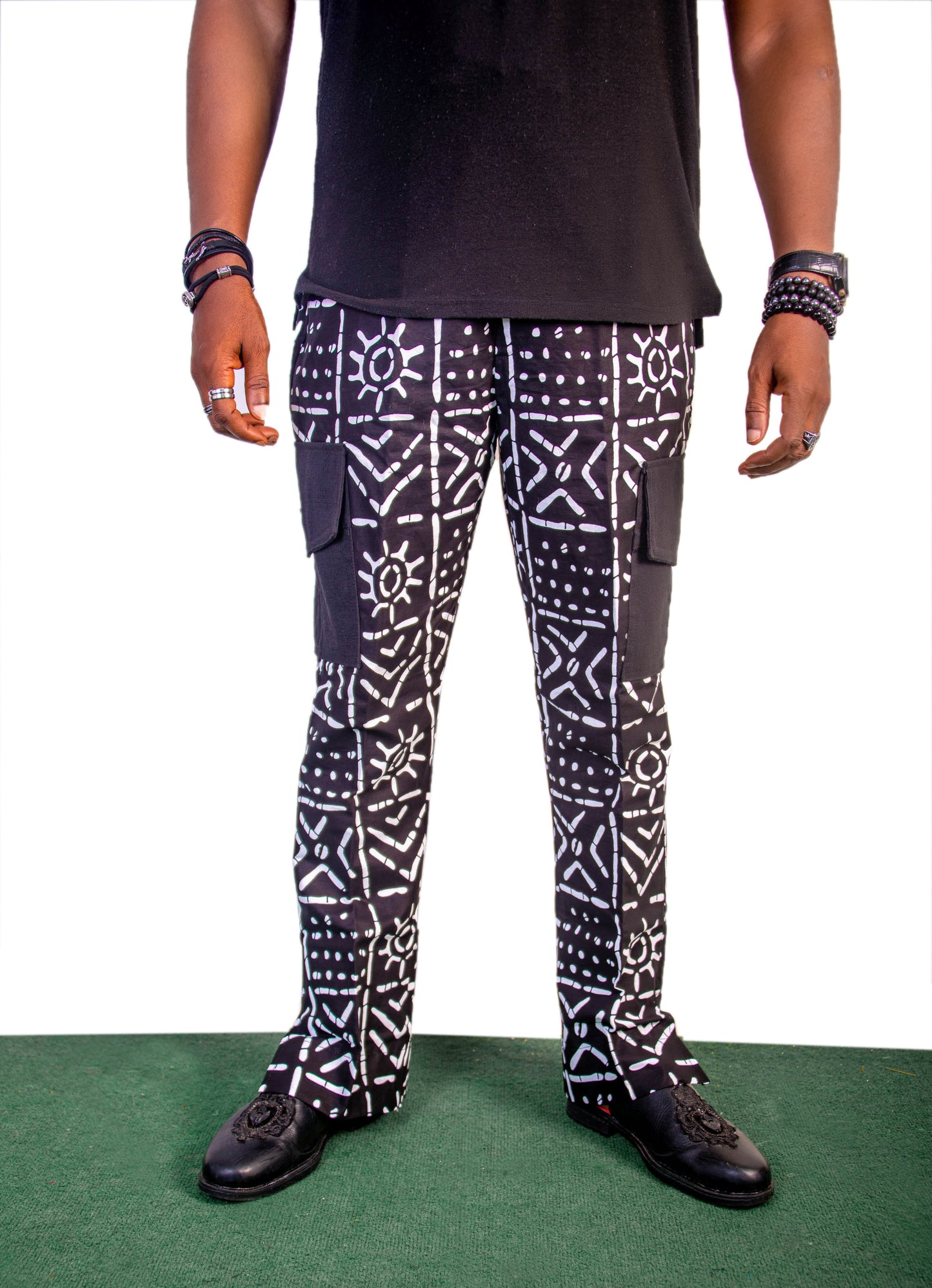 Bold Black Print Ankara Pants