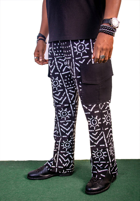Bold Black Print Ankara Pants