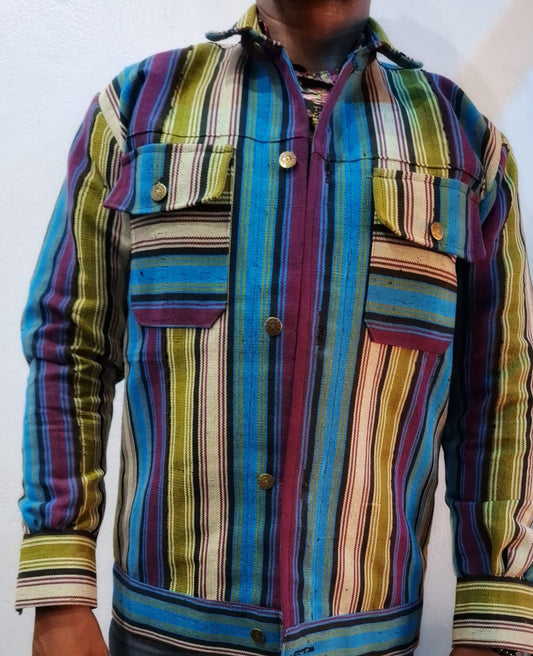 Blue and Yellow Aso Jacket
